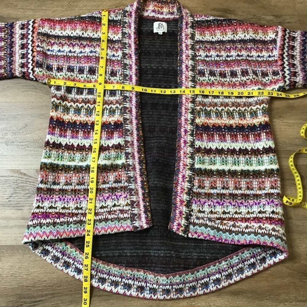 ANTHROPOLOGIE dRA Yoko Jacket Size XS Oversize Fit Boho Open Multicolor - Picture 12 of 12